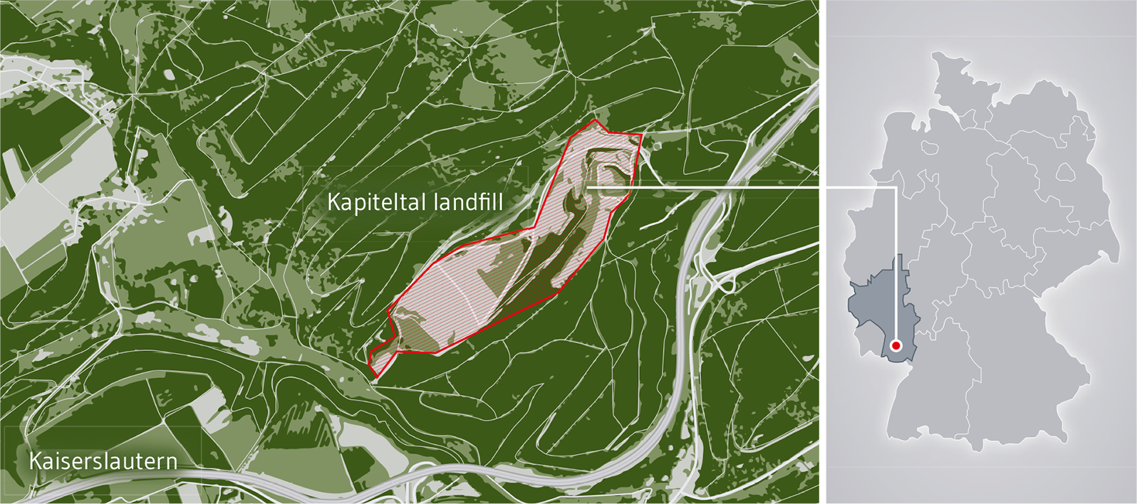 Landfill project Kapiteltal: geographical location